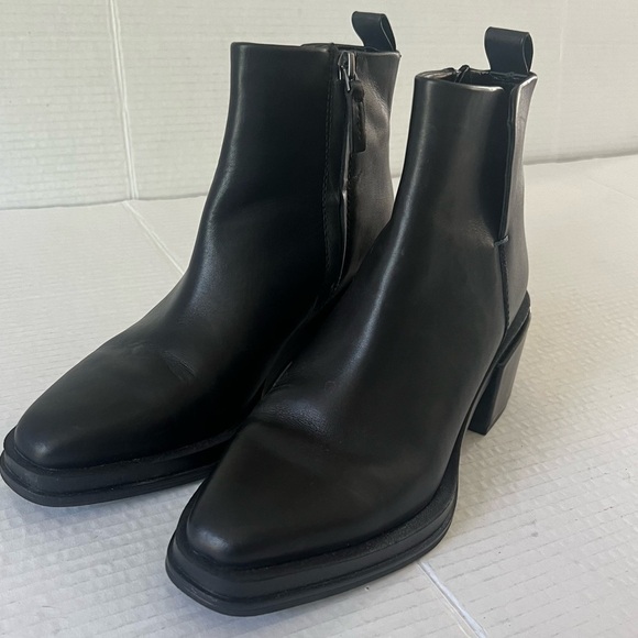 Franco Sarto Black Leather Dalden‎ Bootie Size 6M # - Picture 2 of 9